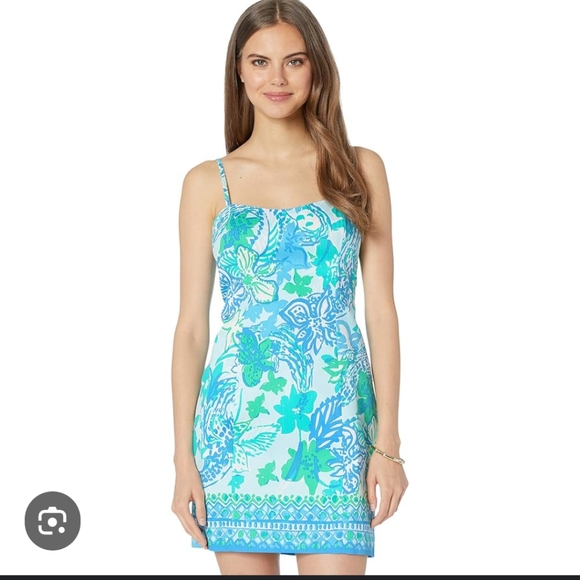 Lilly Pulitzer Dresses & Skirts - Lilly Pulitzer Blue and Green Floral Dress